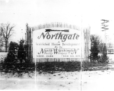 A sign in front of one of Col. Edward Brooke Lee’s racially “restricted” developments in Northwest Washington