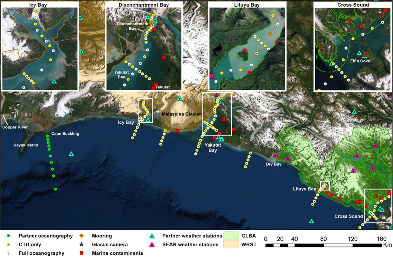 A map of sampling locations.