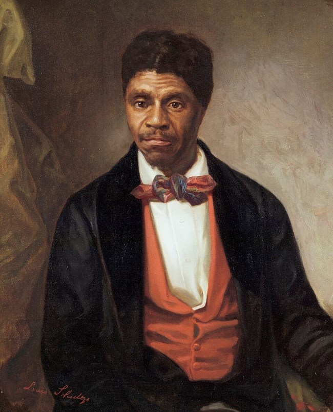 Oil on canvas portrait of Dred Scott, circa 1888