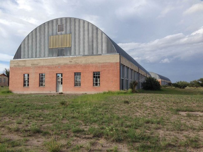 Old artillery shed that contains pieces of Donald Judd’s art.