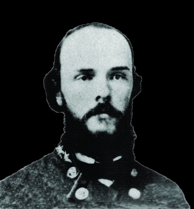 Man in Confederate uniform