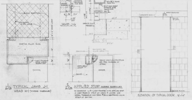 One of the original construction drawings of the Richards Lab Building.