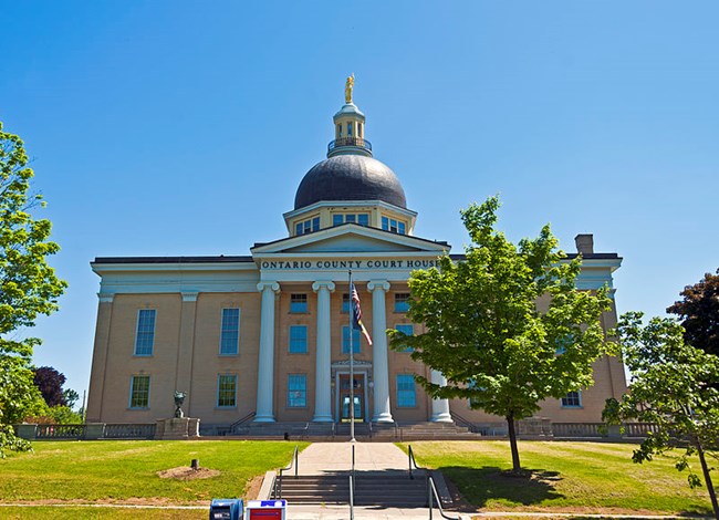 exterior of the Ontario County Courthouse in Canandaigua NY by Daniel Case CC BY SA