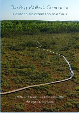 Book cover showing boardwalk through a bog