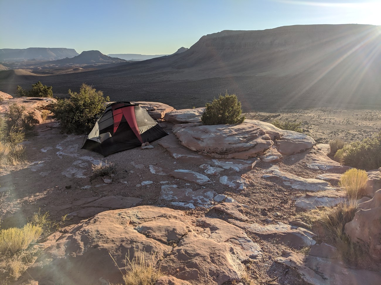 campsite in the desert