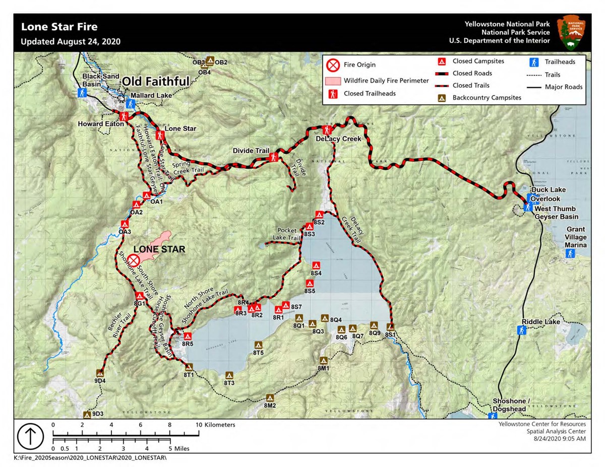 Lone Star Fire Map - August 25, 2020