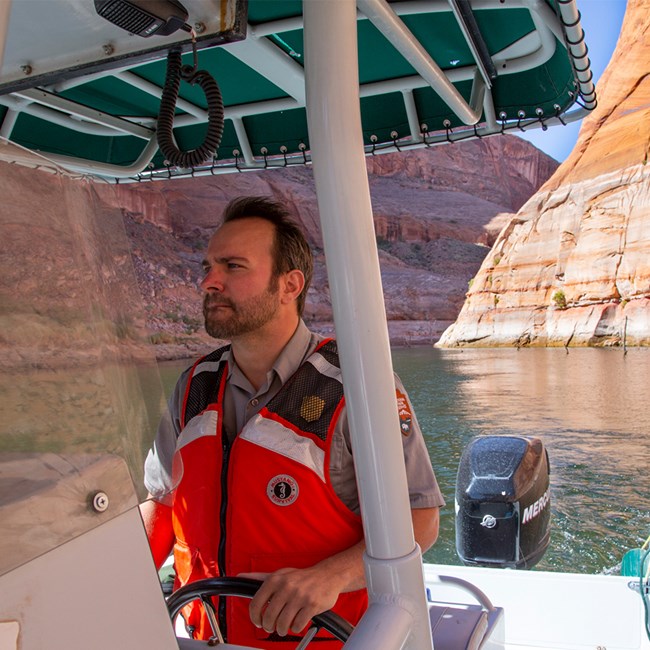 Ranger wearing a life jacket