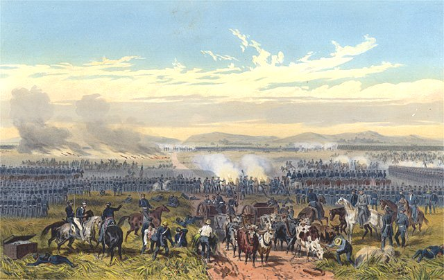 Battle of Palo Alto painting of the Battle of Palo Alto