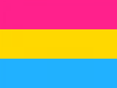 Pink, Yellow, and Cyan Flag