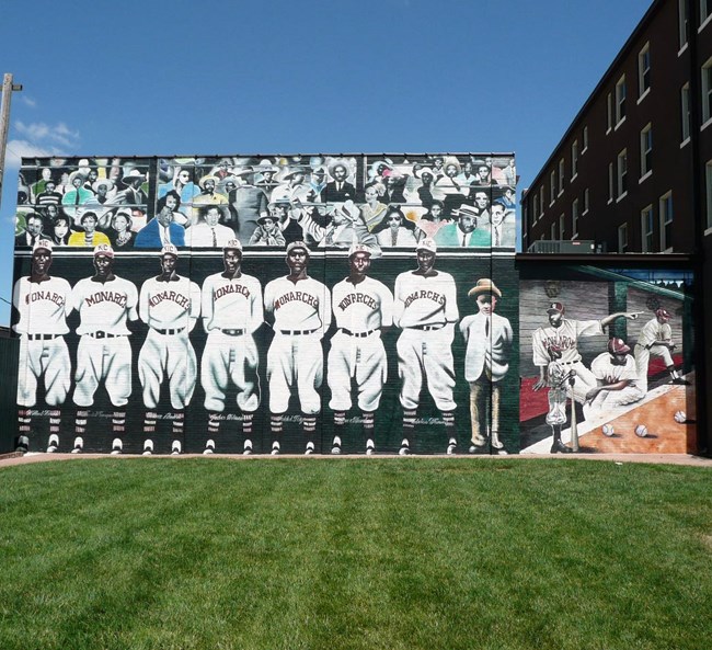 Mural of Baseball Players