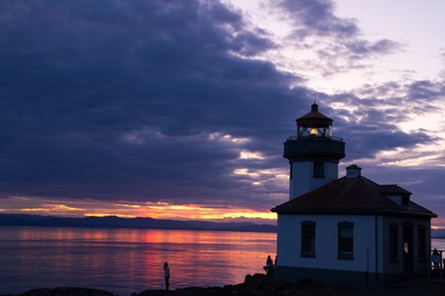 Lime Kiln Lighthouse during Sunset Lime Kiln Lighthouse during Sunset