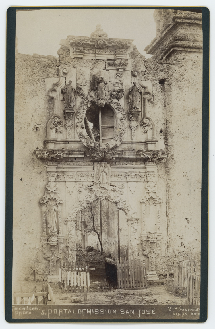 View of portal of Mission San José c. 1889-1893 View of portal of Mission San José c. 1889-1893