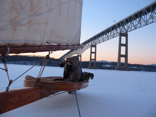 Ice Yachting on the Hudson River