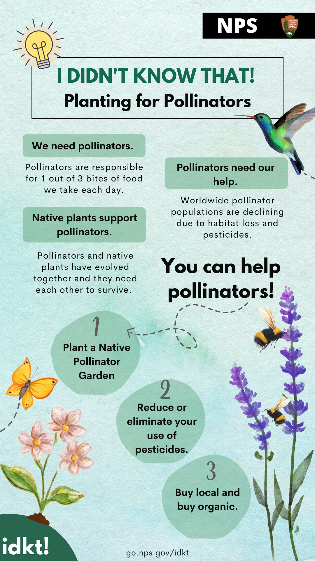 I didn't know that pass it on card with tips on how to help pollinators. full alt text available below image