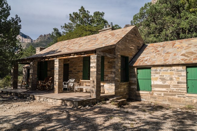 Pratt Cabin A stone cabin in a canyon