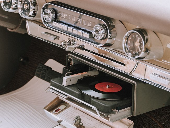 Car record player from the 1960s