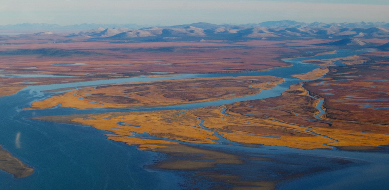 Records_NoatakMouth_USGS_web An aerial view of the mouth of the Noatak River.