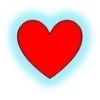 Clip art by NPS / Raisa Barrera Clip art of red heart with glowing blue around it.