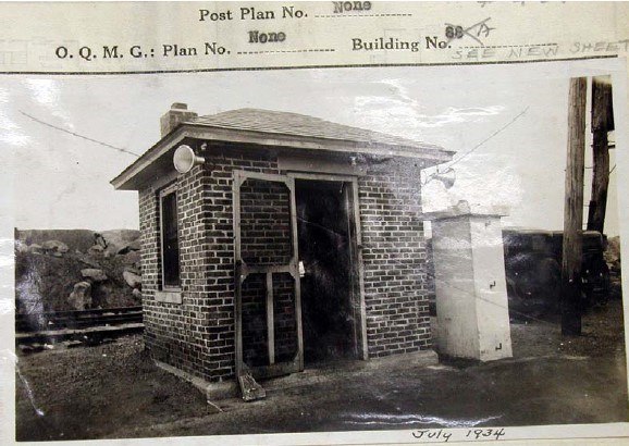 a small brick building