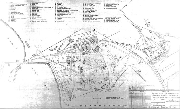 map of the Sandy Hook Proving Ground from 1908