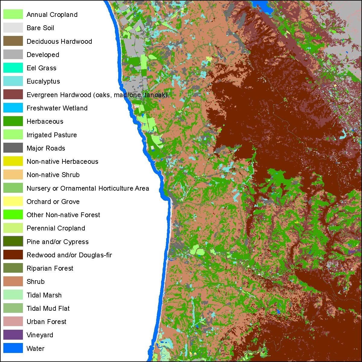 San Mateo County Map New Draft Lifeform Map Available For San Mateo County (U.s. National Park  Service)