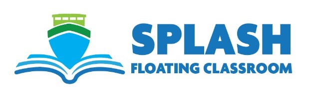 A logo with an image of a boat on water with text "SPLASH Floating Classroom"