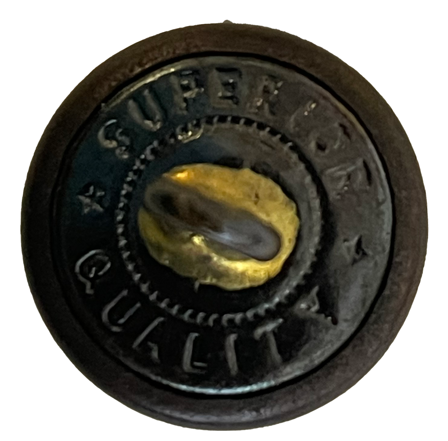Superior Quality Button Back view of button marked "Superior Quality"