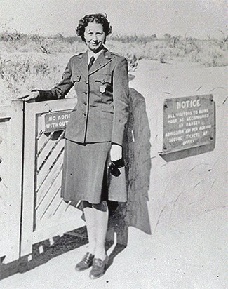 Sallie Brewer in uniform Sallie Harris in her uniform, ca. 1943. (NPS History Collection photo)