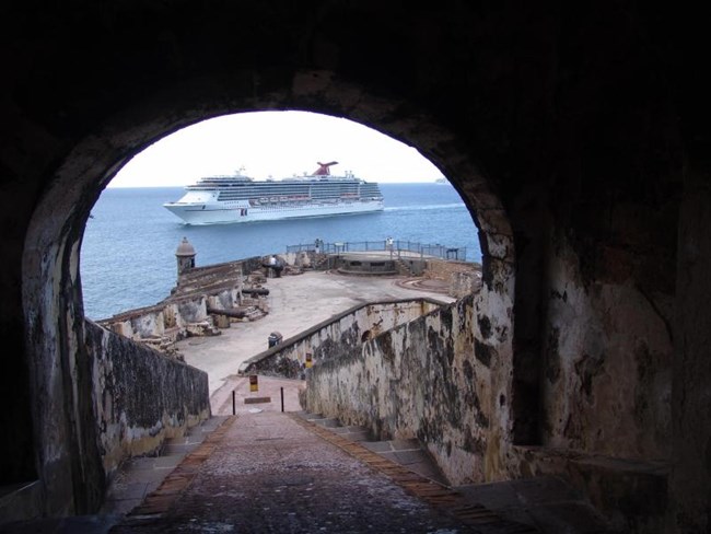 View of San Juan Harbor from the San Juan National Historic Site.  National Park Service photo.