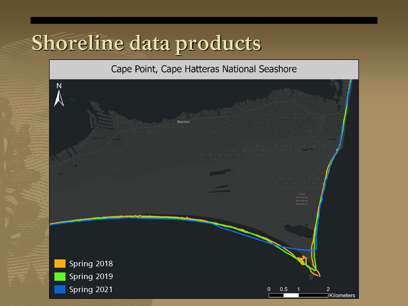 Scientists Training presentation - Schmidt Flynn_20220124_Page_07 map of cape point with blue and yellow outlines