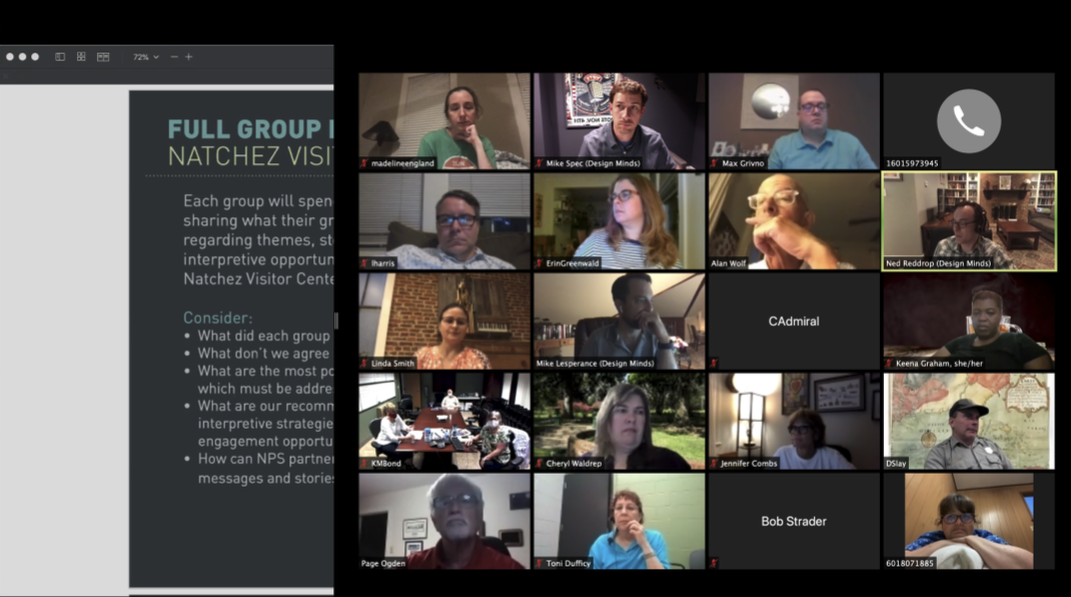 NATC LRIP Virtual Meeting 20 squares of participants in the NATC LRIP meeting