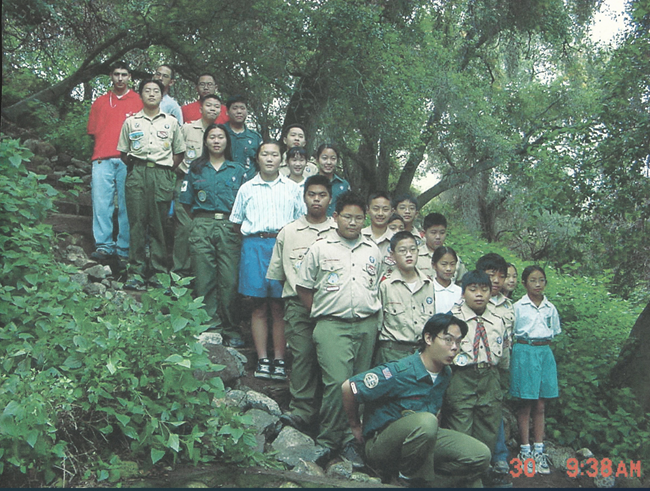 Jackson with troop 511 from the Scout Society of Rosemead