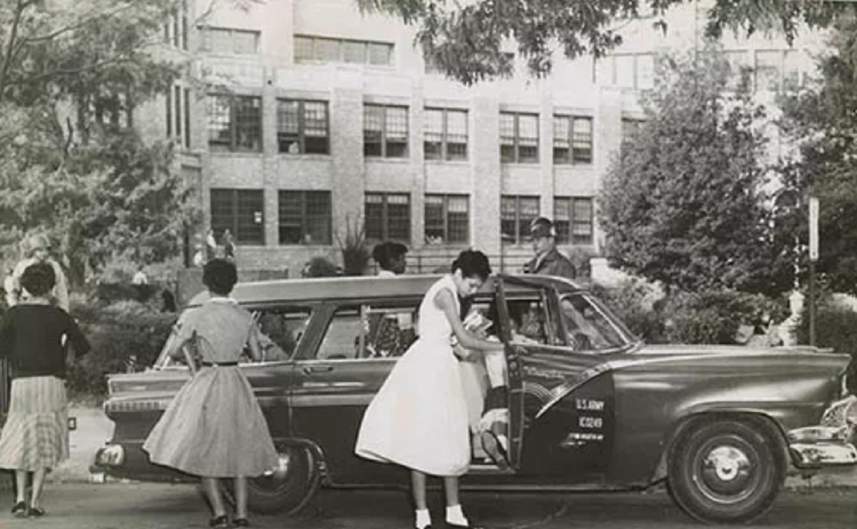 The Little Rock Nine arrived to attend their first full day of classes on September 25, 1957. The Little Rock Nine arrived to attend their first full day of classes on September 25, 1957.