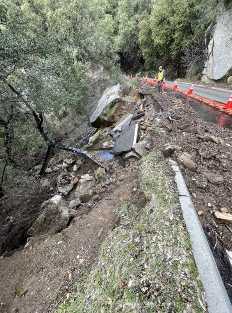 Sequoia and Kings Canyon National Parks One Shot Rock Road Damage Sequoia and Kings Canyon National Parks One Shot Rock Road Damage