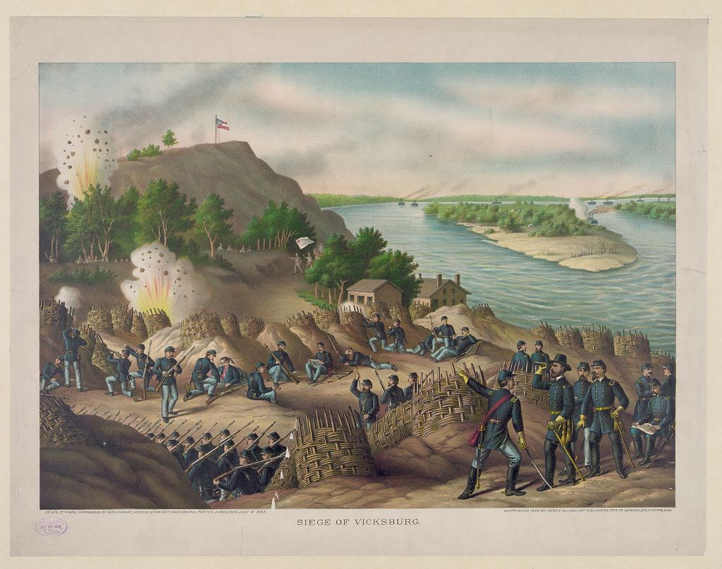 Union and Confederate troops clash at the Siege of Vicksburg