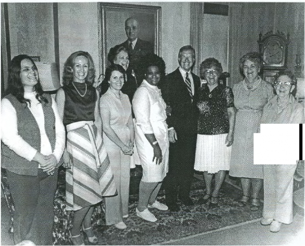 President Jimmy Carter with Bess Truman's staff