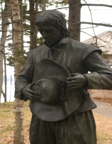 Bronze Sculpture Bronze Sculpture of man with his head bowed.