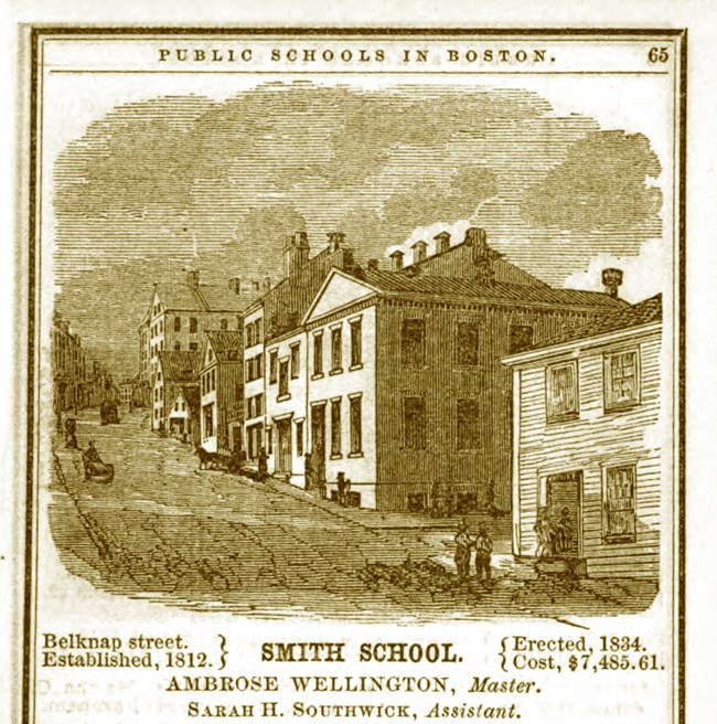 Print of the Smith School from 1849