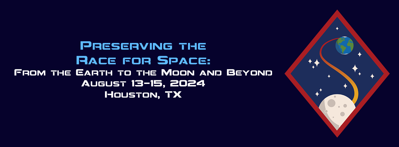 Banner for Preserving the Race for Space Symposium 2024