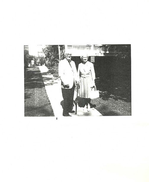 Stone Photo of Harry and Bess Truman Harry and Bess Truman standing, smiling