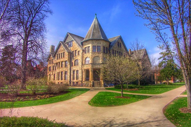 Exterior of Talcott Hall, Oberlin College, Ohio. CC BY NC SA by Onasill