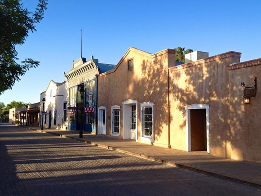 The union of two historic buildings—an adobe mercantile and a merchant’s residence—on the plaza of Mesilla in southern New Mexico, the Taylor-Barela-Reynolds building is a preservation model for Mesilla and other communities along El Camino Real. Photo ©