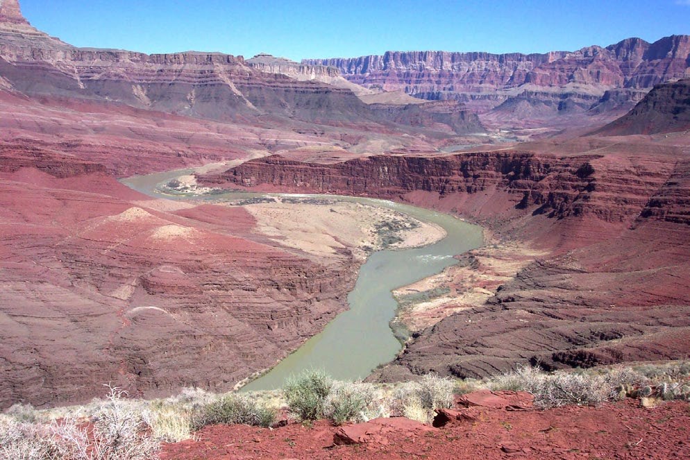 Photo of a canyon with a river.