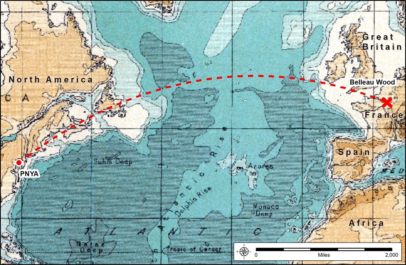 Map of the Atlantic