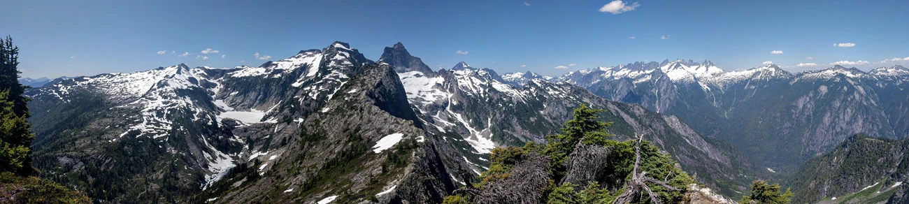 Trappers Peak panorama a vast mountainous view