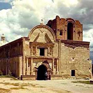 Tumacácori Mission church building.