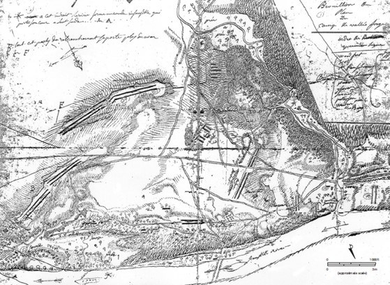 Line drawn map
