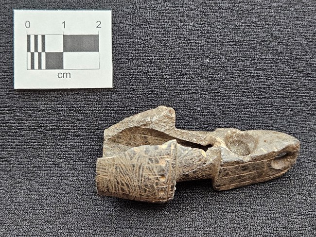 Stone carved pipe