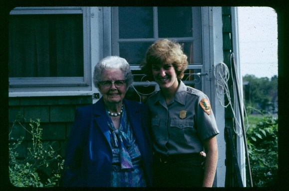 May Wallace with Park Ranger
