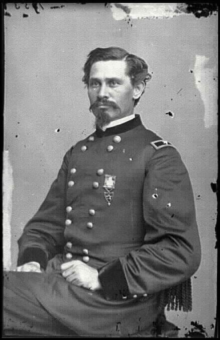 Historic portrait of Orlando Poe in military uniform